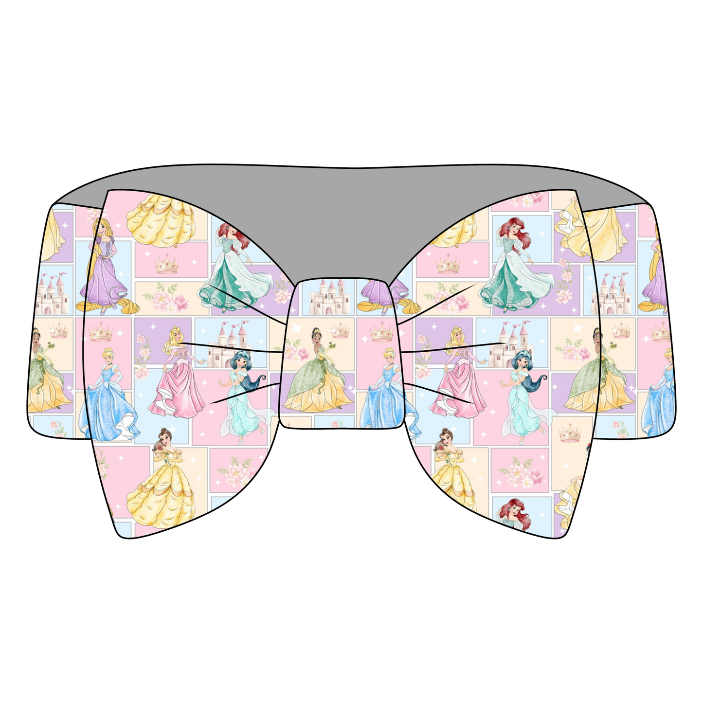 Princess Patchwork Bamboo Bow Headband *RTS*