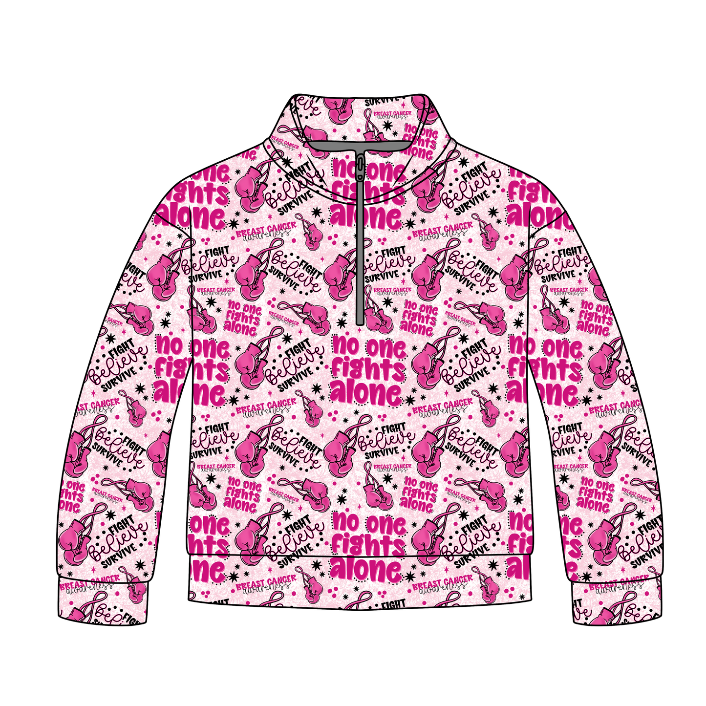 Breast Cancer Awareness Adult Quarter Zip-Up **PreOrder**