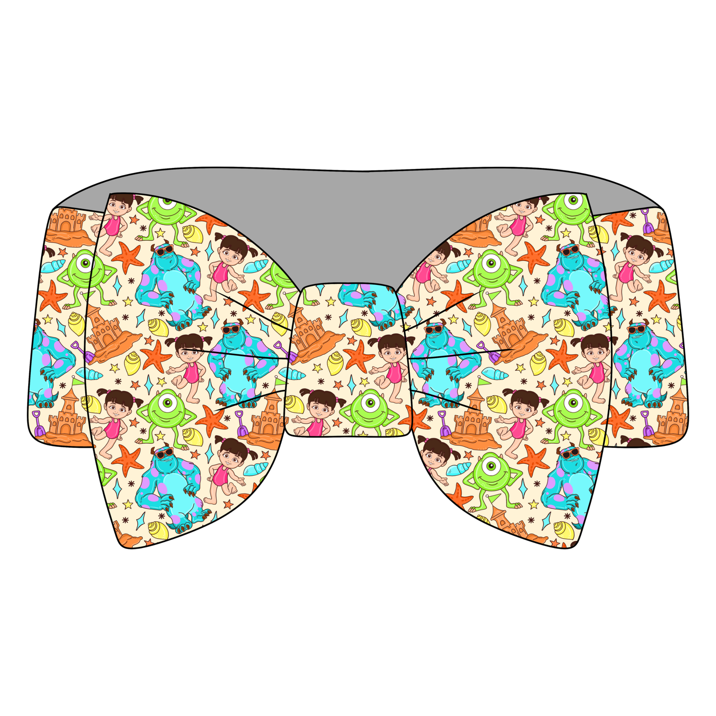 Monster Beach Bash Bamboo Bow Headband *RTS*