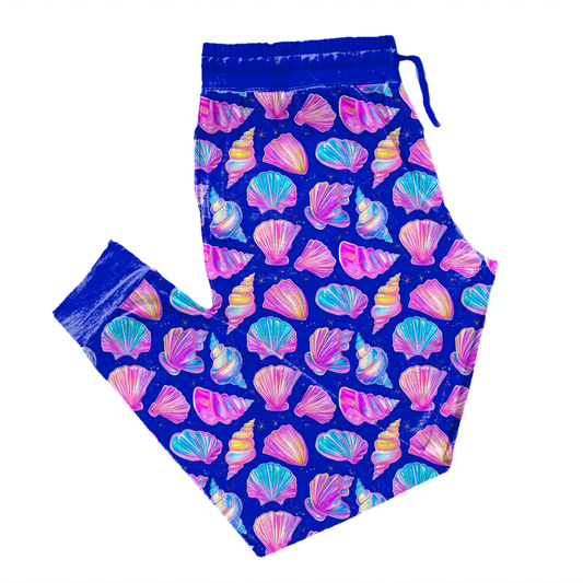 Neon Seashell Sparkle Adult Joggers *RTS*