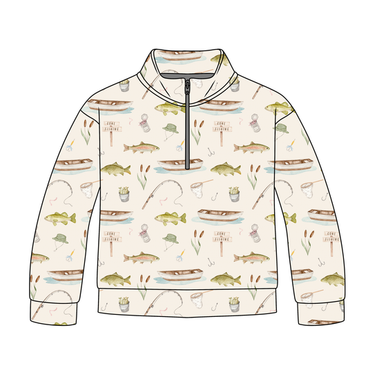 Gone Fishing Quarter Zip-Up *RTS*