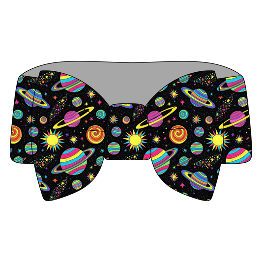Neon Galaxy Bamboo Bow Headband *RTS*