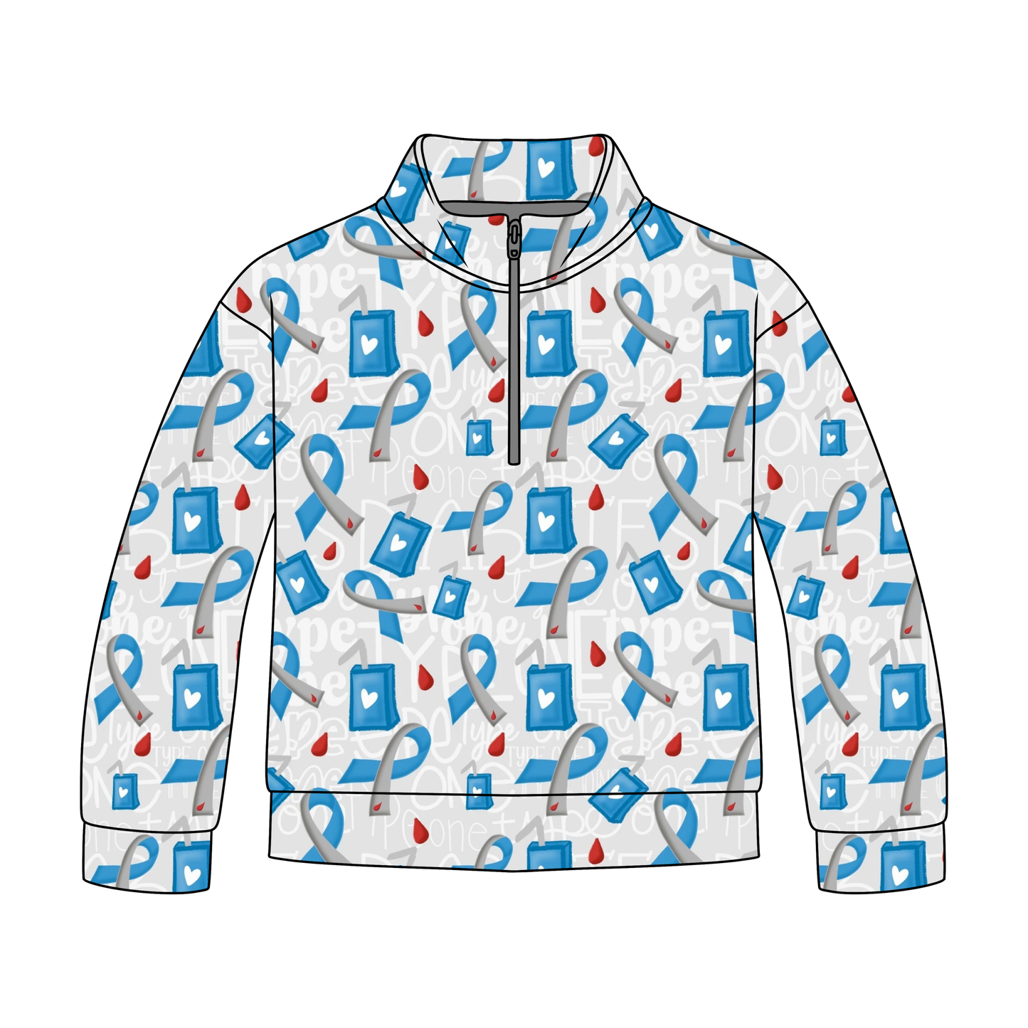 Type 1 Diabetes Awareness Quarter Zip-Up *RTS*