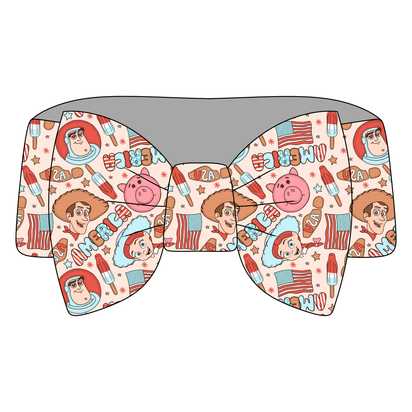 Patriotic Play Pals Bamboo Bow Headband *RTS*
