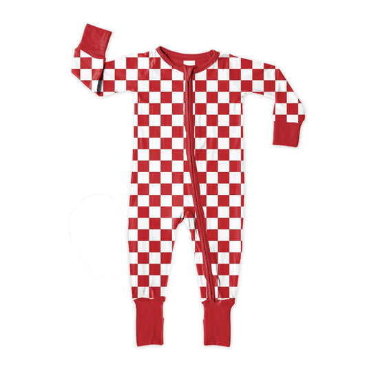 Red Checkered Zipper Sleeper