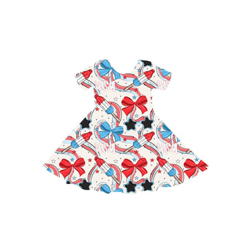 Red White & Cute Youth Twirl Dress **PreOrder**