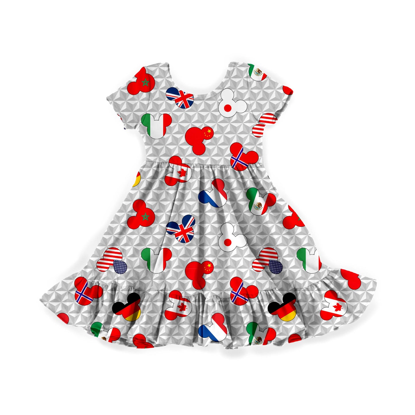 Passport to Play Youth Twirl Dress *RTS*