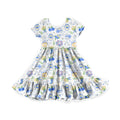 Blueberry Blossoms Youth Twirl Dress *RTS*