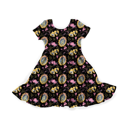 Magical Mouse Locket Youth Twirl Dress *RTS*