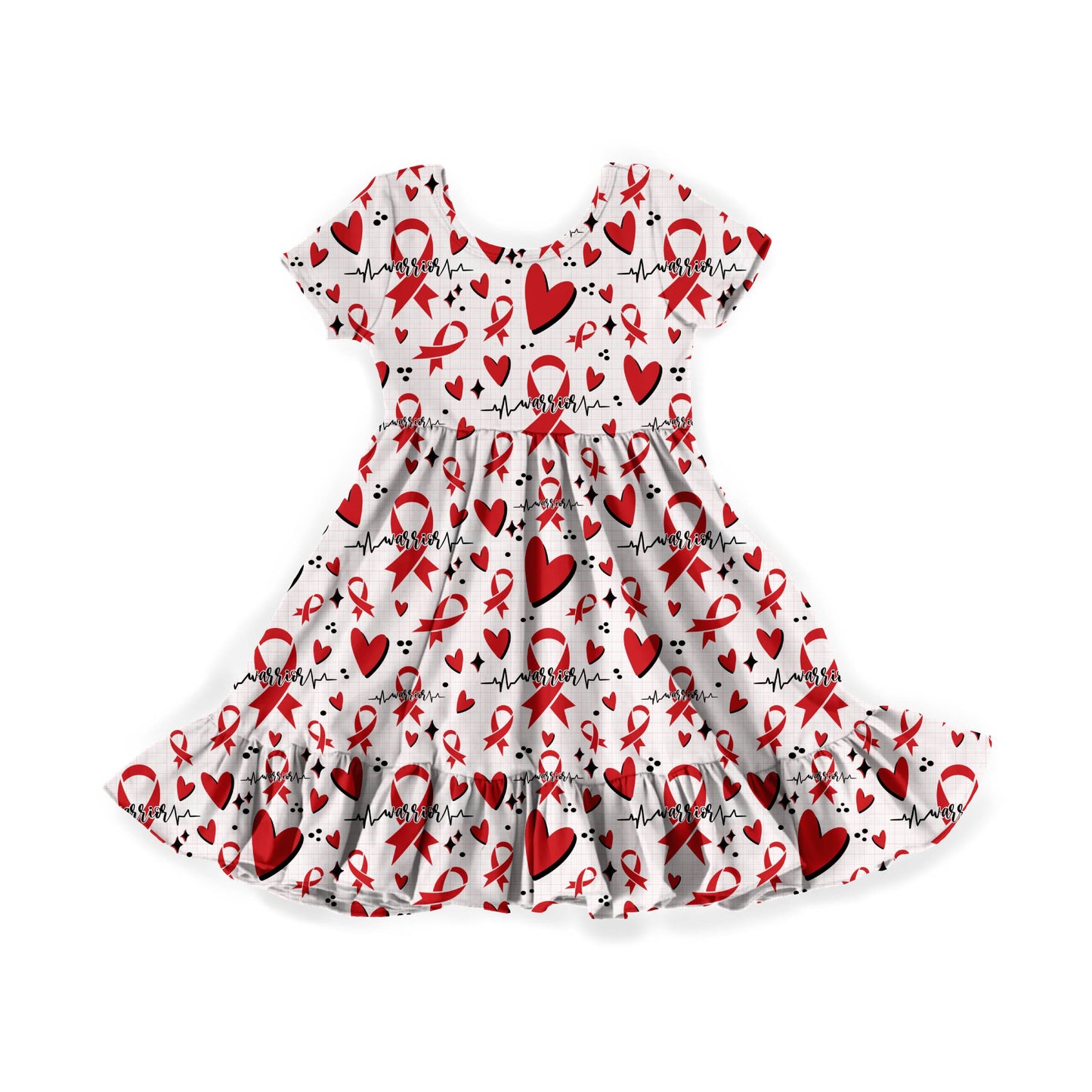 Heart Warrior Youth Twirl Dress *RTS*