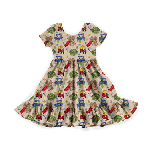 Backyard Play Days Youth Twirl Dress *RTS*