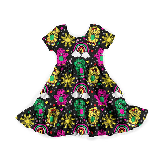Little Dino Besties Youth Twirl Dress *RTS*