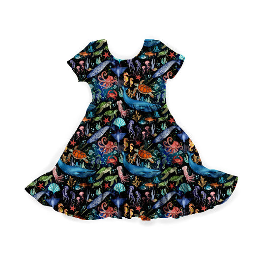 Deep Blue Darlings Youth Twirl Dress *RTS*