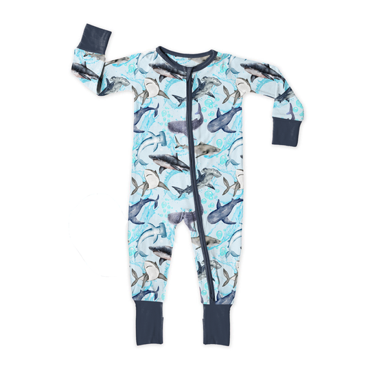 Sharks of the Blue Zipper Sleeper *RTS*