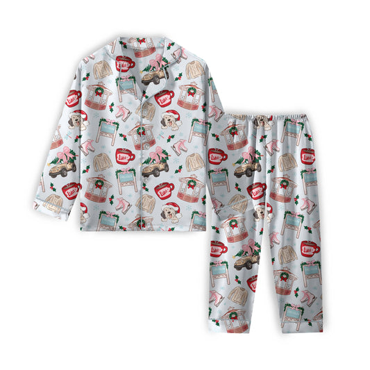 Snowy Small Town Women's Bamboo Matching Lounge Set **PreOrder**
