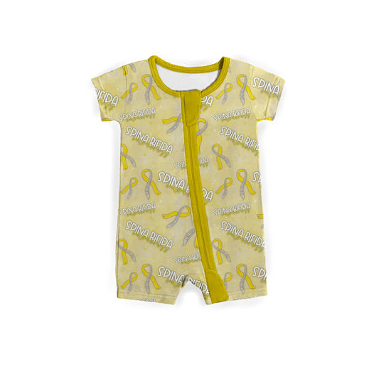 Spina Bifida Awareness Medically Adaptable Zipper Shortie *RTS*