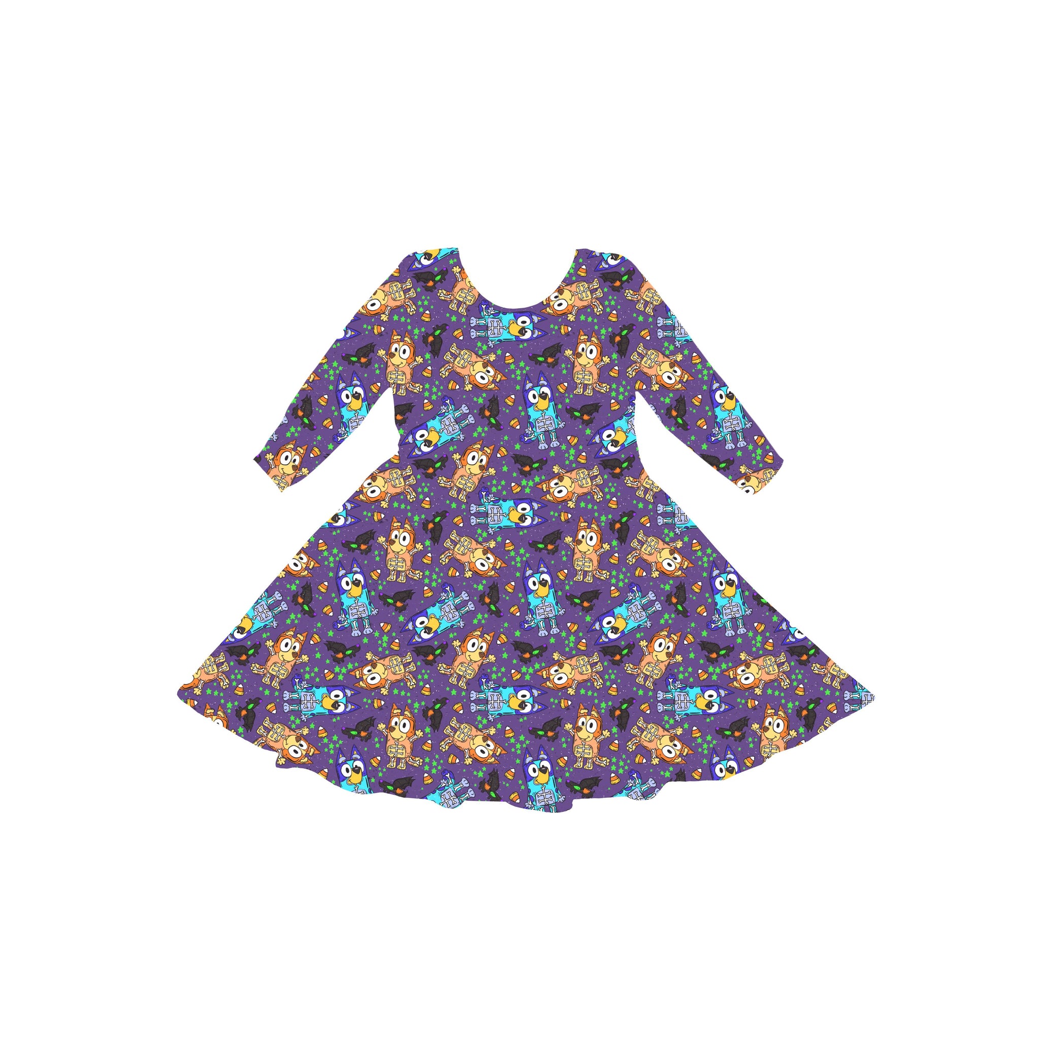 Spooky Pup Party Youth Twirl Dress *RTS*