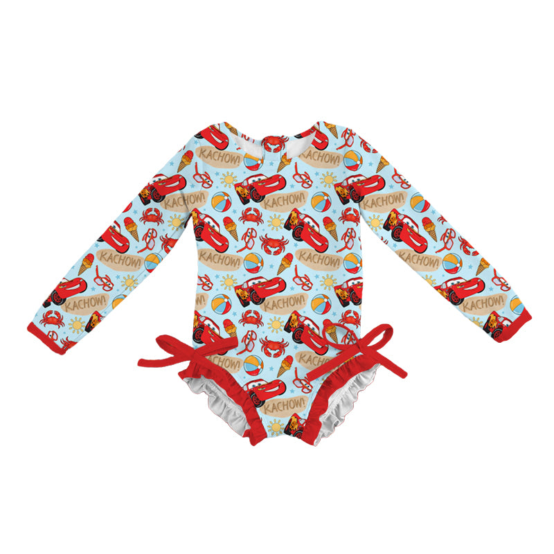 Sunny Speedster Rashguard Medically Adaptable One-Piece Swimwear *RTS*