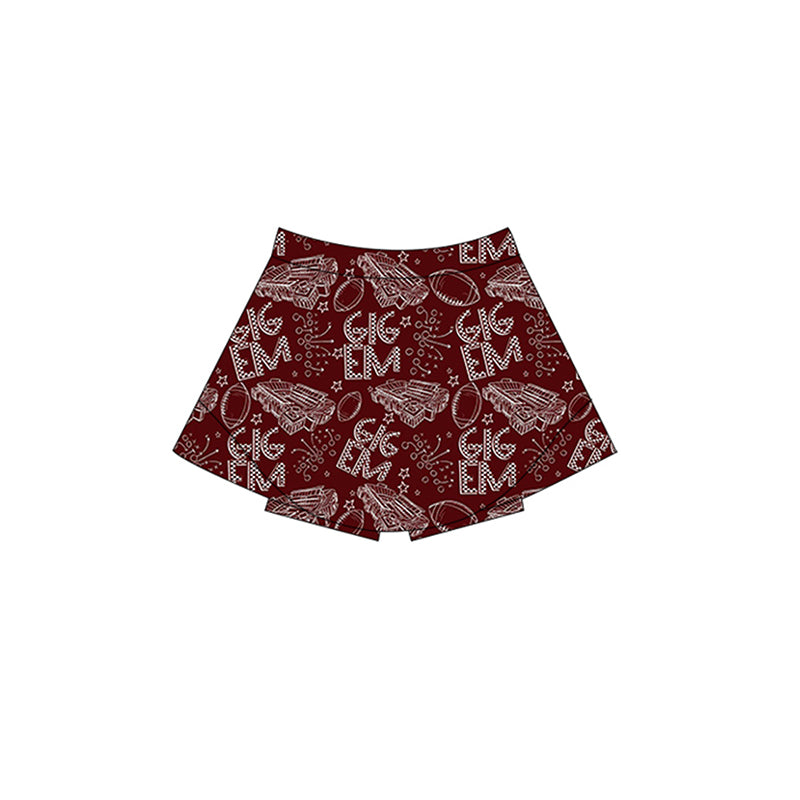 Gig Em! Adult Active Wear Skirt *RTS*