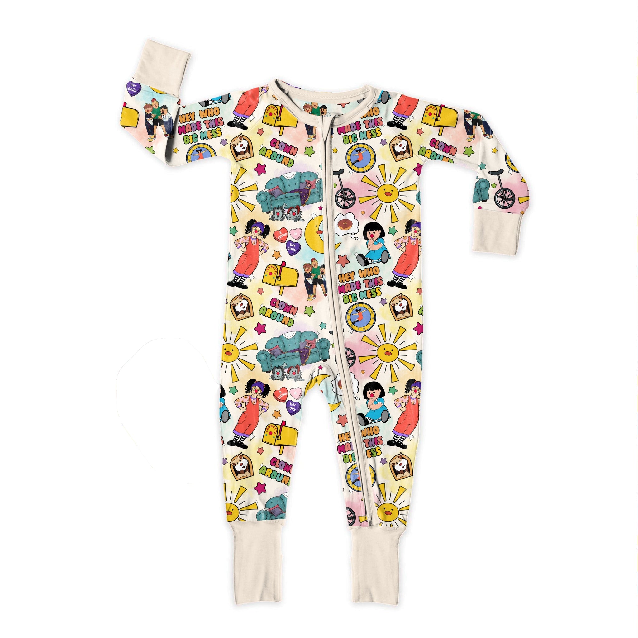 Tick Tock & Tidy Up Zipper Sleeper **PreOrder**