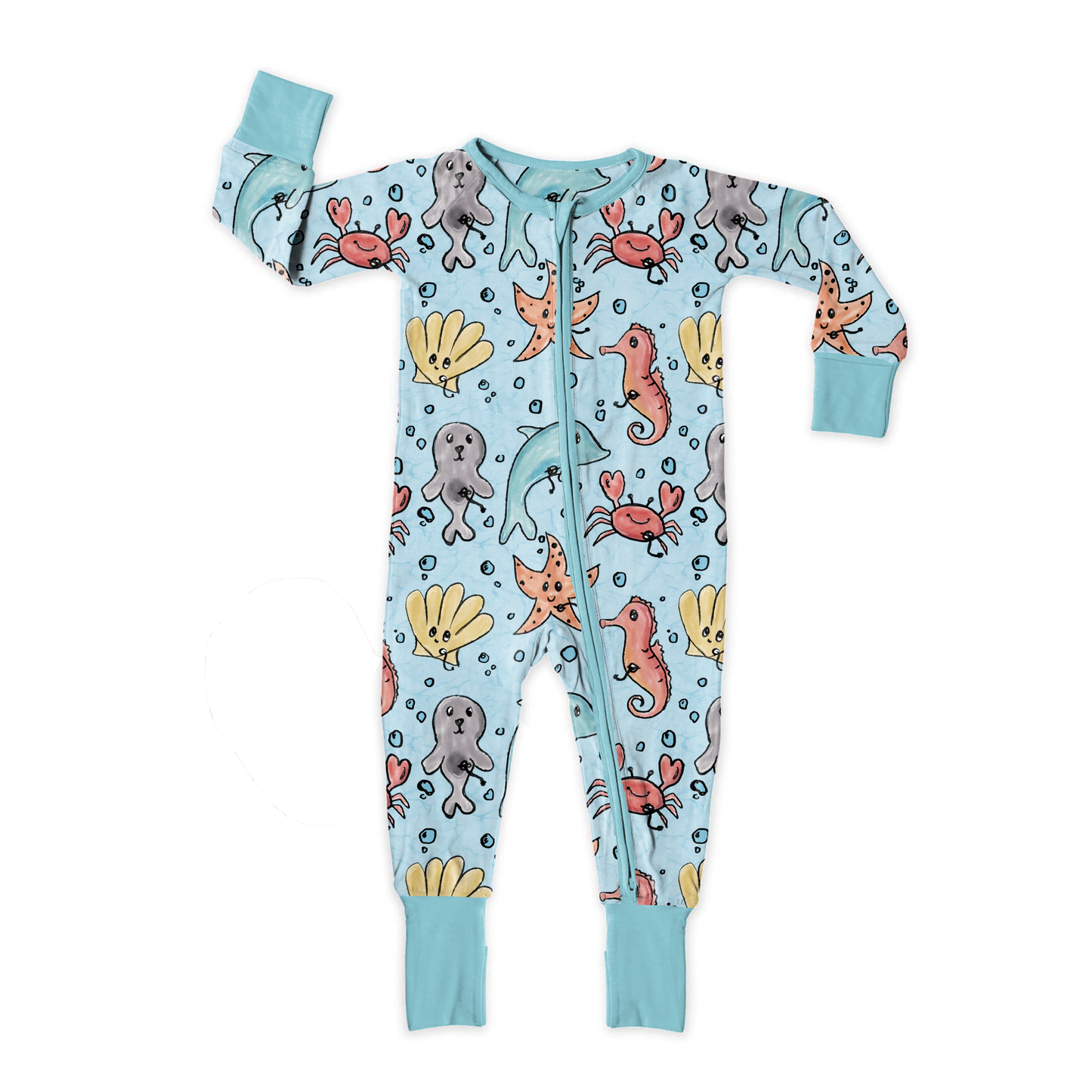 Tubie Sea Creatures Medically Adaptable Zipper Sleeper *RTS*