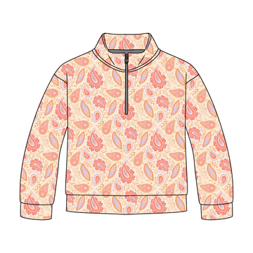 Paisley Pastels Quarter Zip-Up **PreOrder**