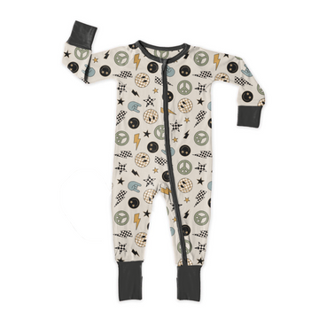 Smiley Drip Zipper Sleeper **PreOrder**