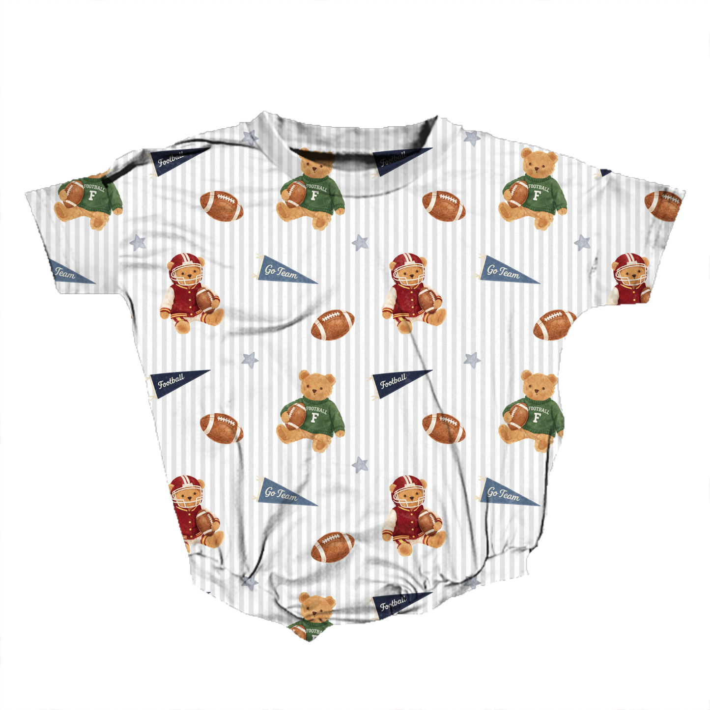 Touchdown Teddies Romper **Preorder**
