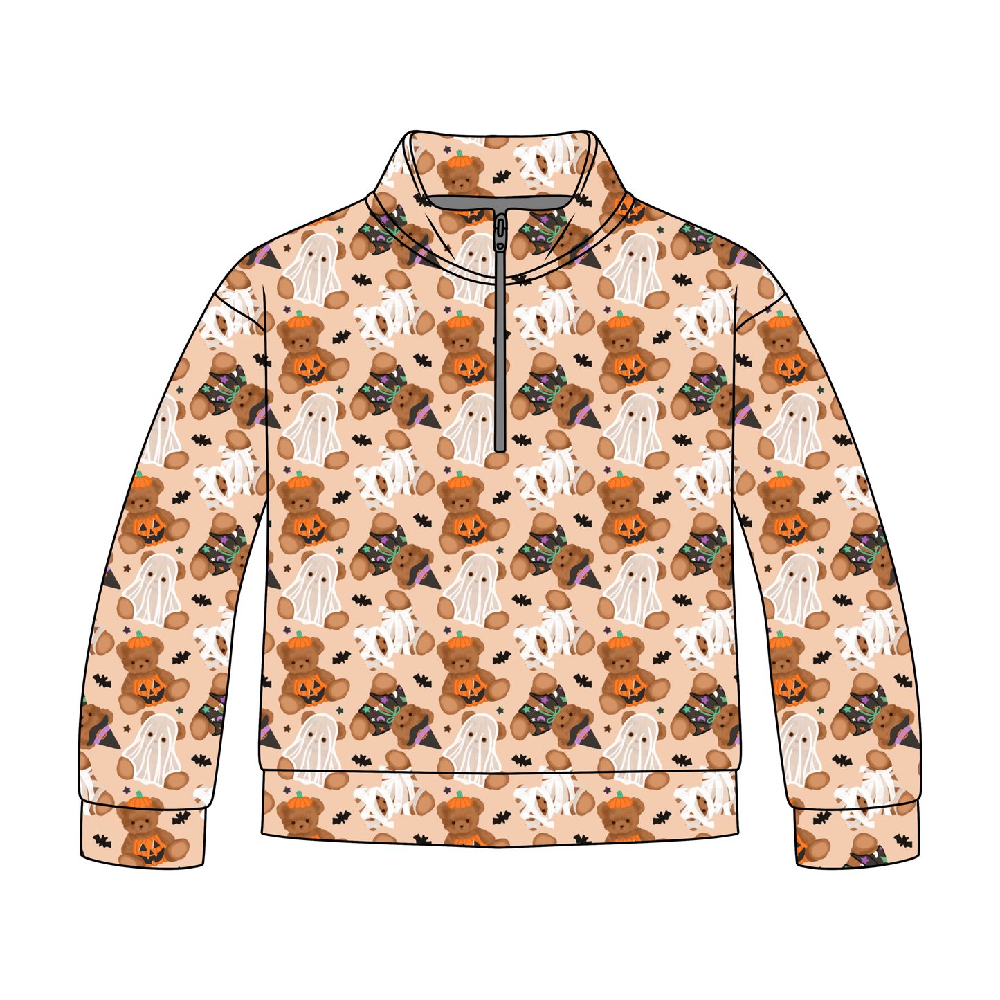 Boo Bear Bash Quarter Zip-Up **PreOrder**