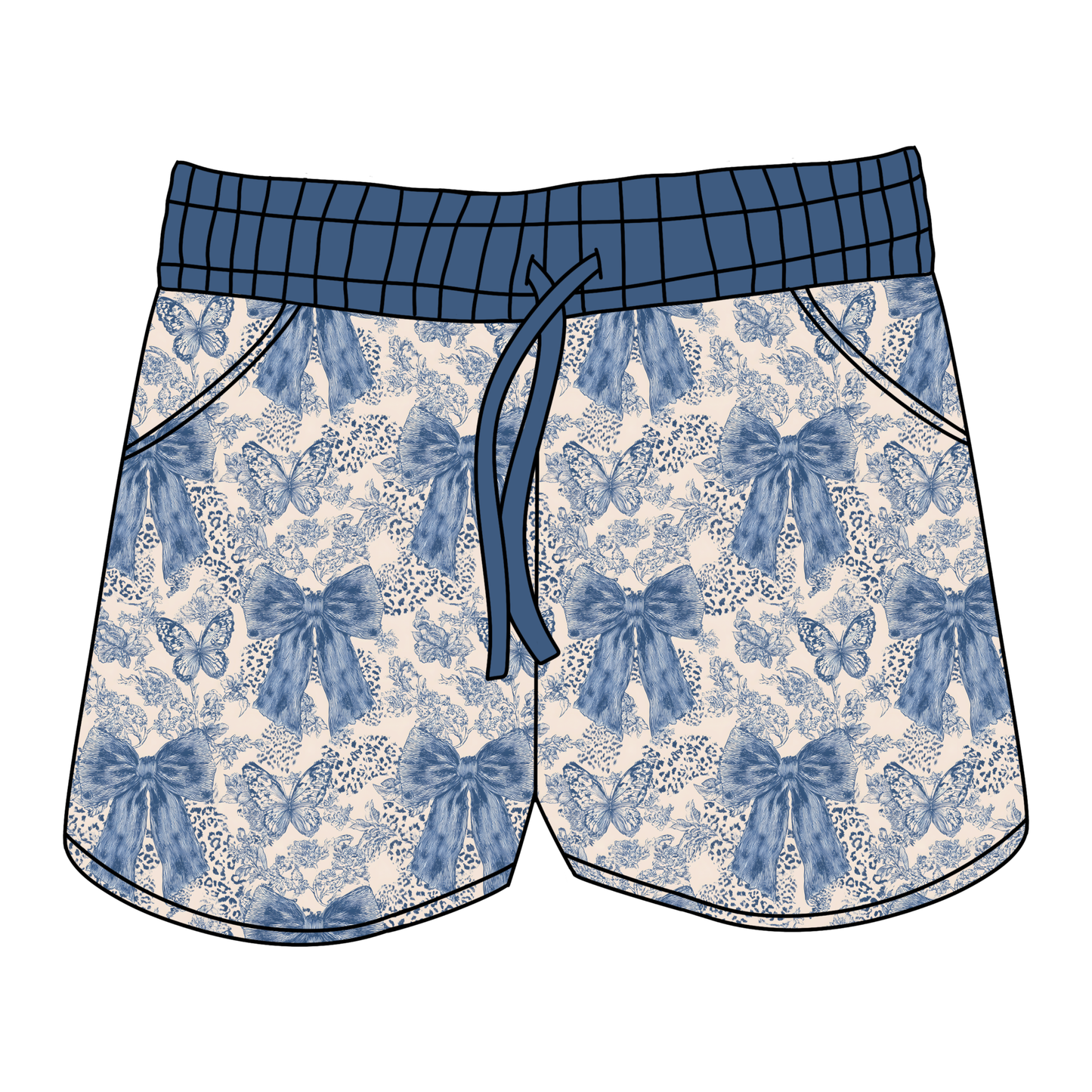 Blue Bow Darling Women's Shorts *RTS*