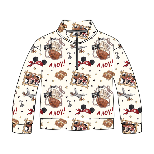 Tiny Pirate Crew Quarter Zip-Up *RTS*