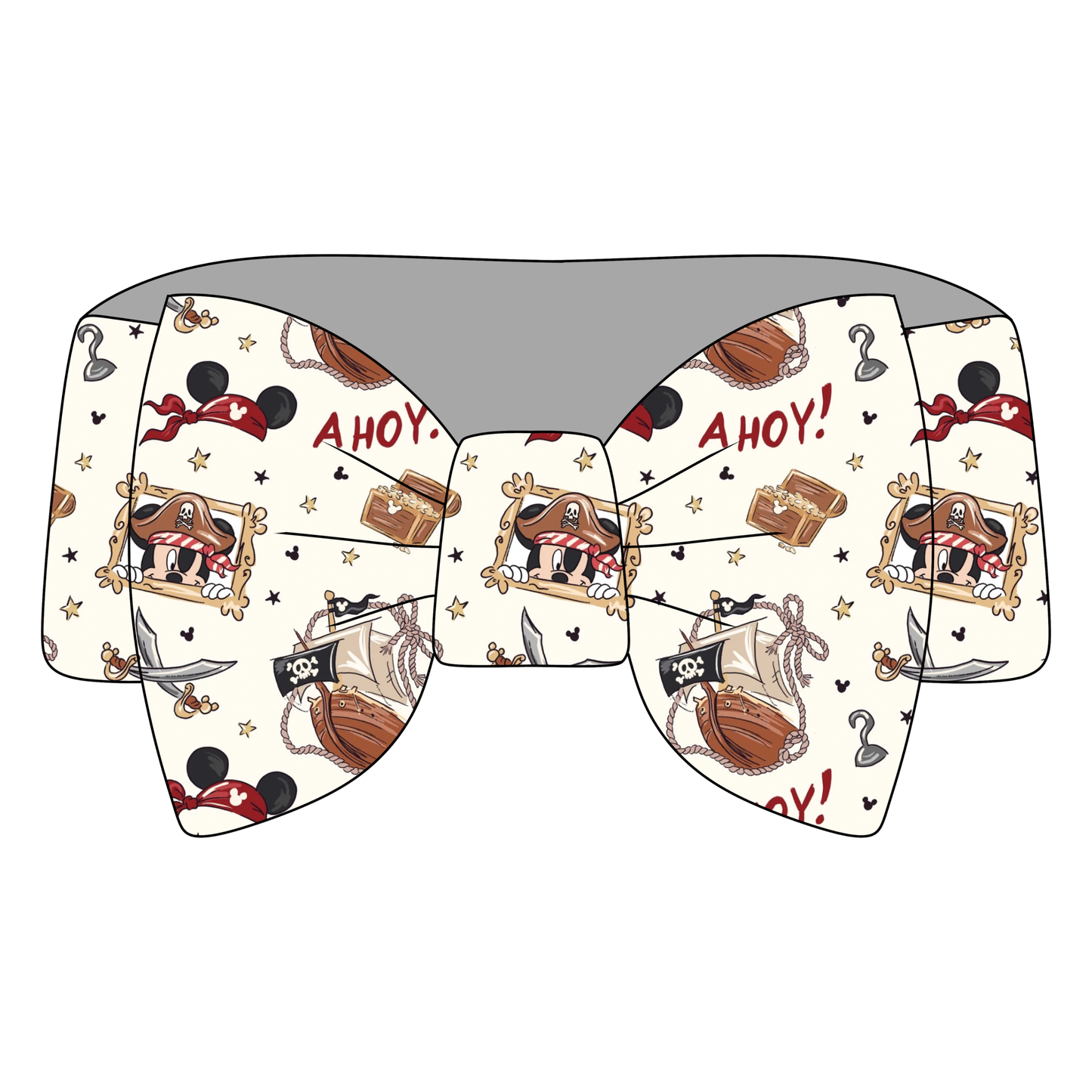 Tiny Pirate Crew Bamboo Bow Headband *RTS*