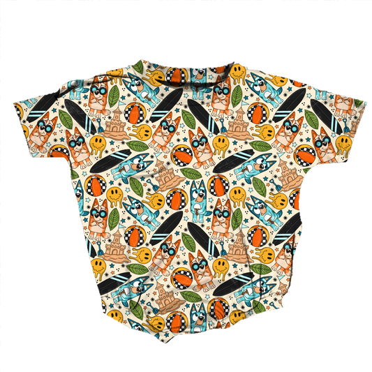 Surf Pup Summer Medically Adaptable Romper *RTS*