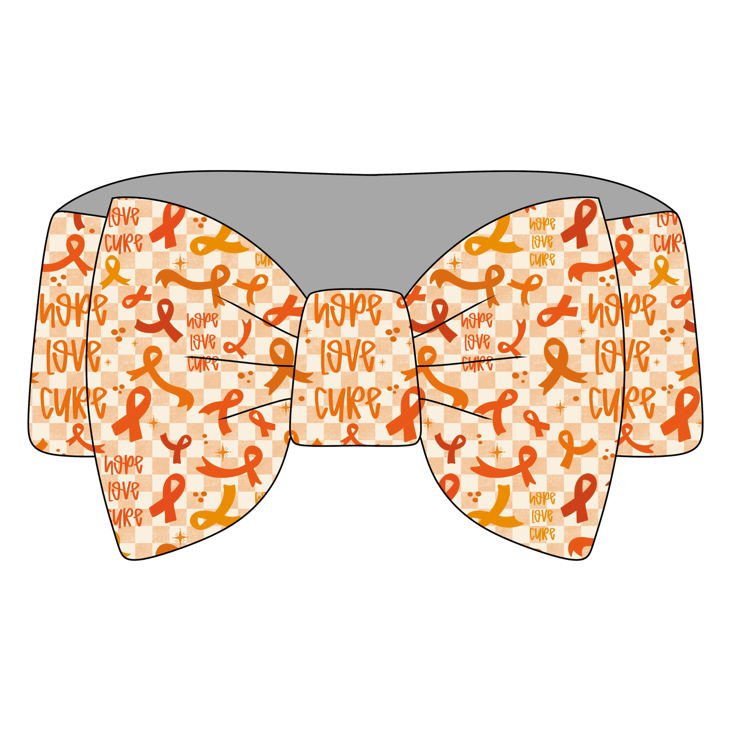Orange Awareness Ribbon Bamboo Bow Headband **PreOrder**