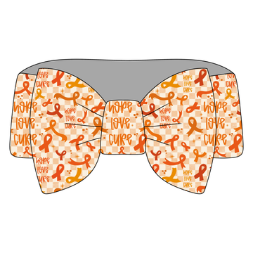 Orange Awareness Ribbon Bamboo Bow Headband **PreOrder**