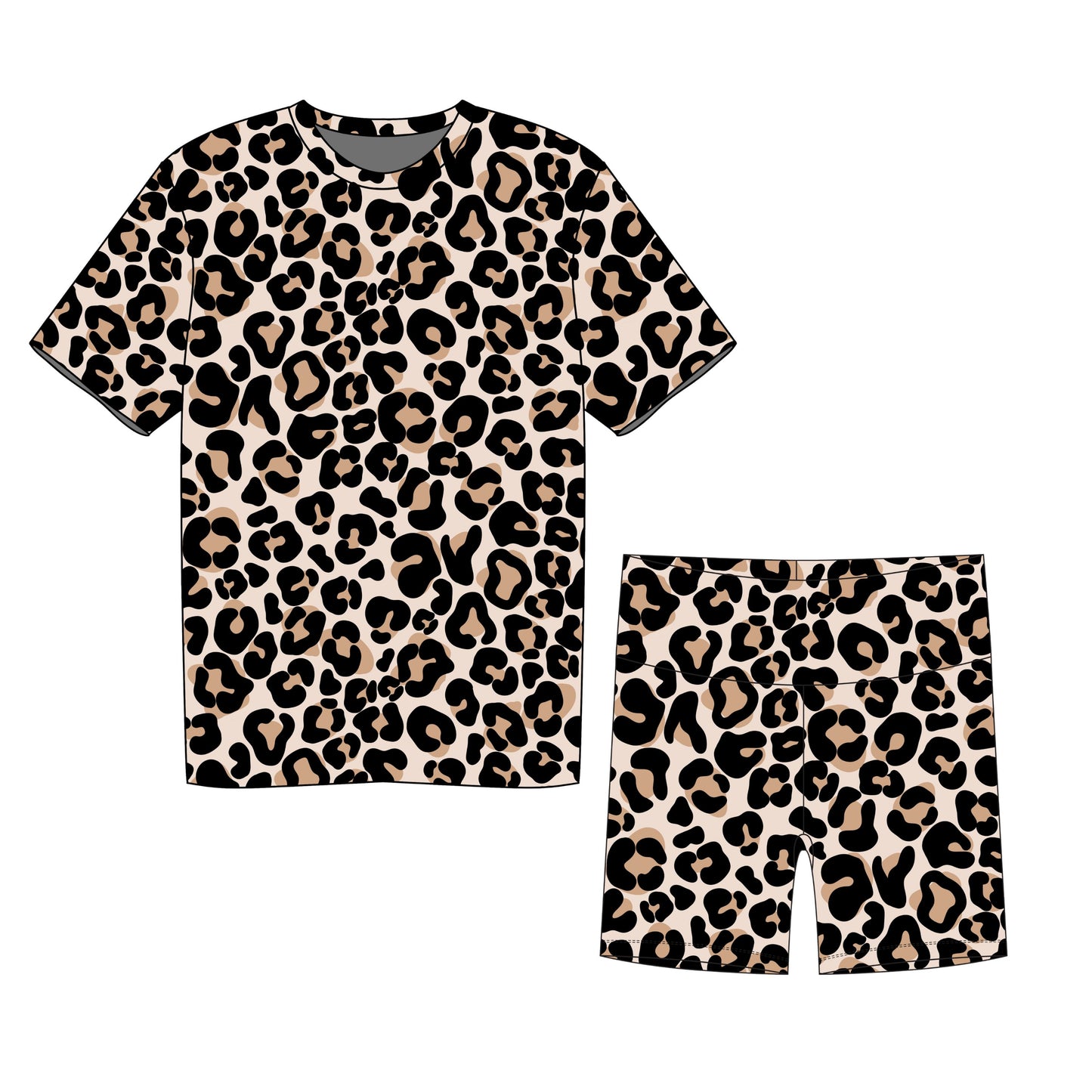 Leopard Luxe Women's Biker Short Set *RTS*