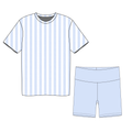 Harbor Stripes Women's Biker Short Set *RTS*