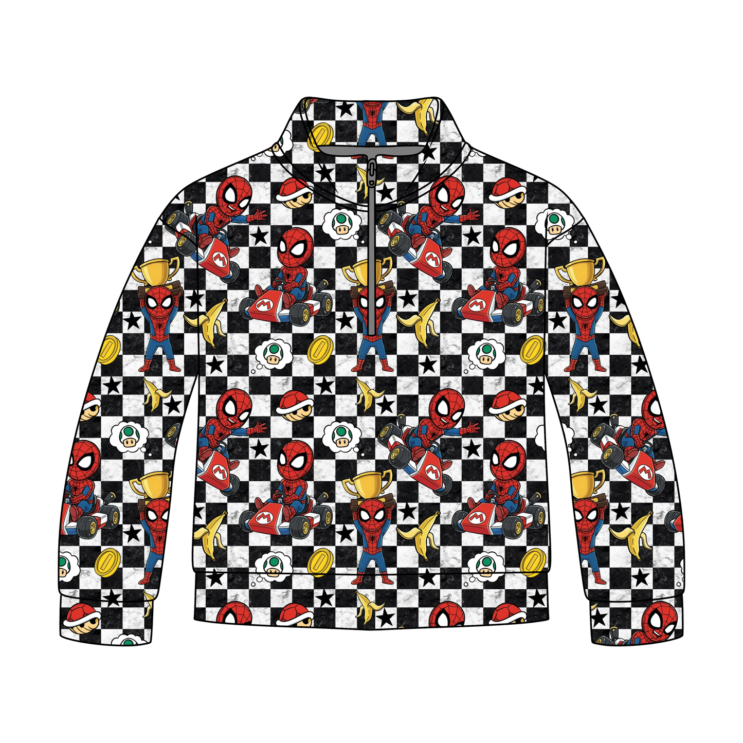 Webs and Wheels Quarter Zip-Up **PreOrder**