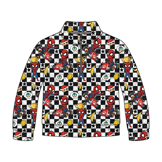 Webs and Wheels Quarter Zip-Up **PreOrder**