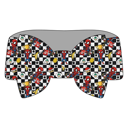 Webs and Wheels Bamboo Bow Headband **PreOrder**