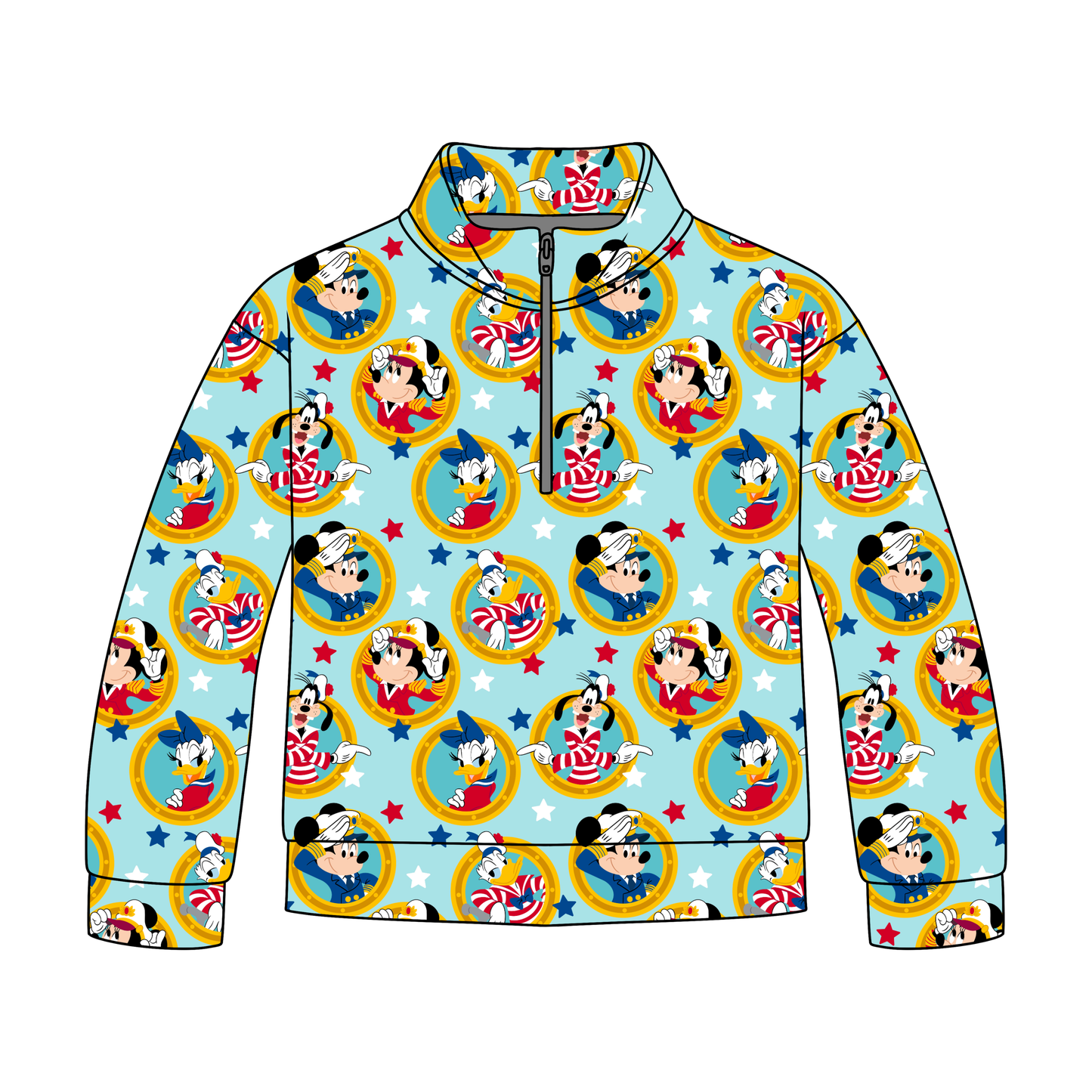 Sailor Squad Adult Quarter Zip-Up *RTS*