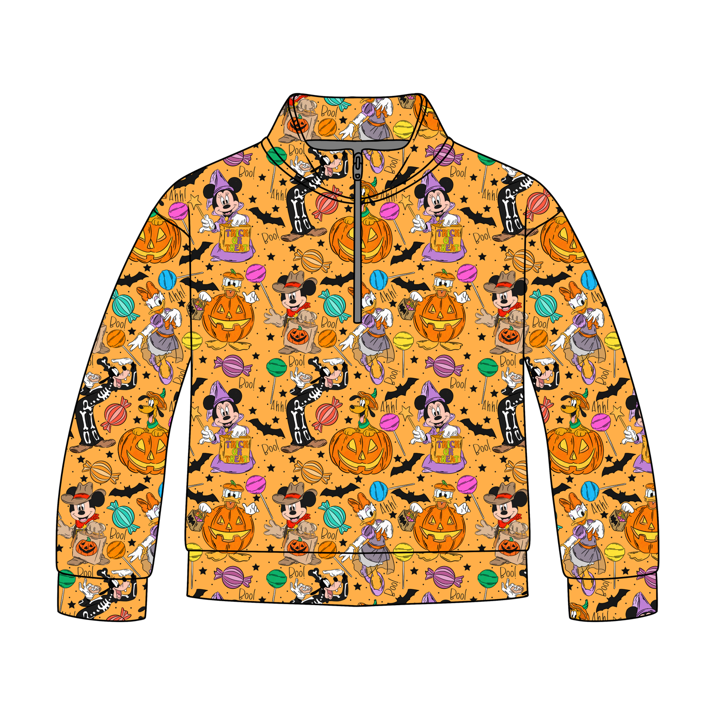 Spooky Mouse Mischief Quarter Zip-Up **PreOrder**