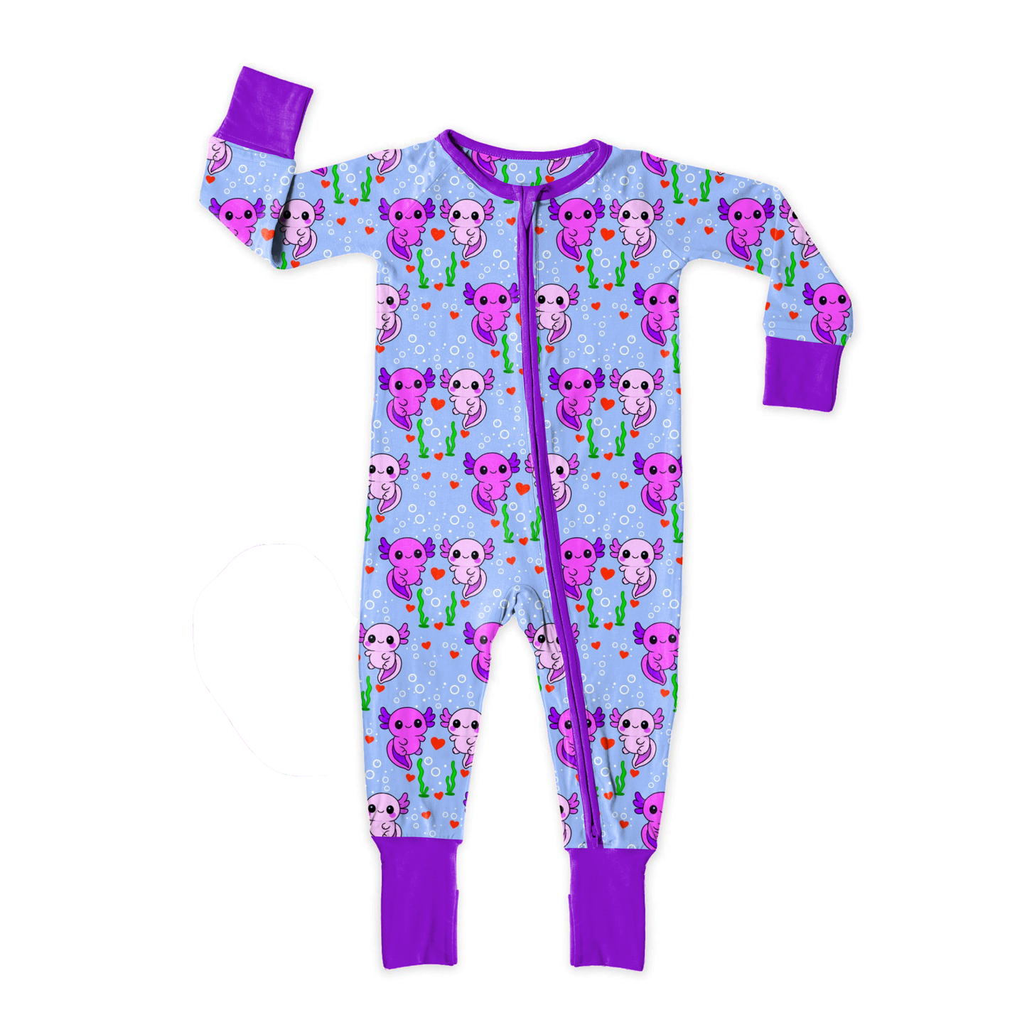 Axolotl Sweethearts Zipper Sleeper *RTS*