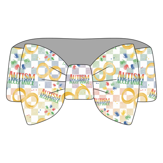 Autism Acceptance Bamboo Bow Headband *RTS*