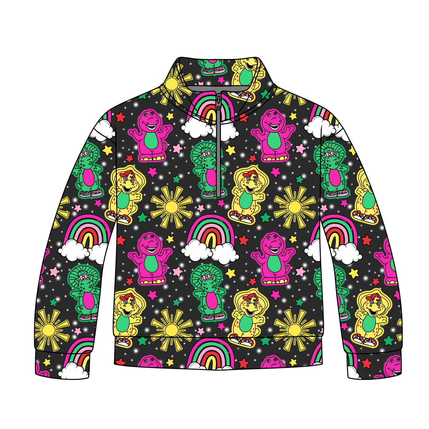Little Dino Besties Quarter Zip-Up *RTS*