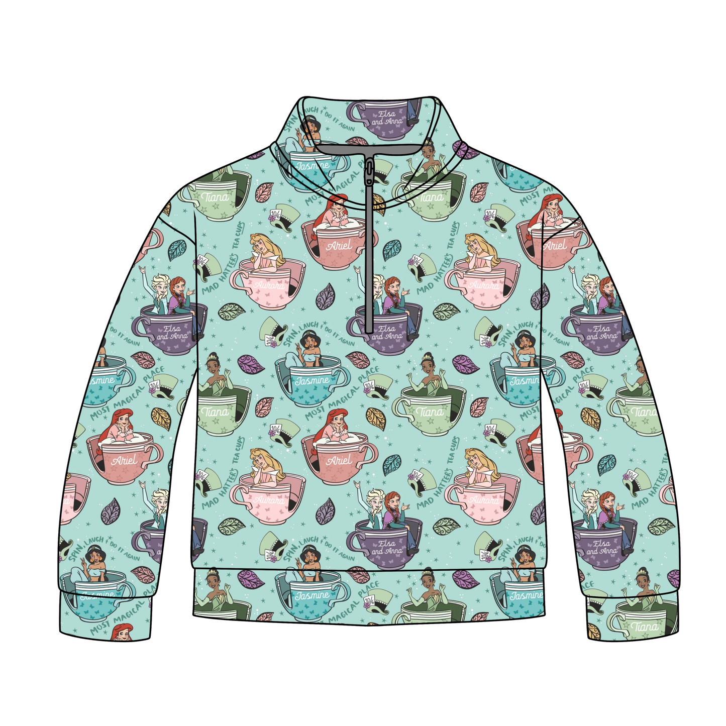 Tea Time Royalty Adult Quarter Zip-Up **PreOrder**