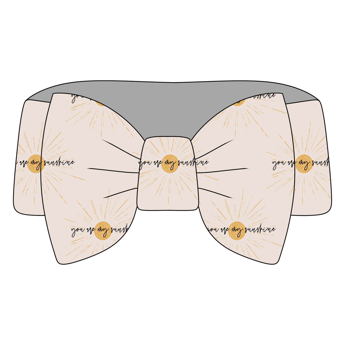 You Are My Sunshine Bamboo Bow Headband *RTS*