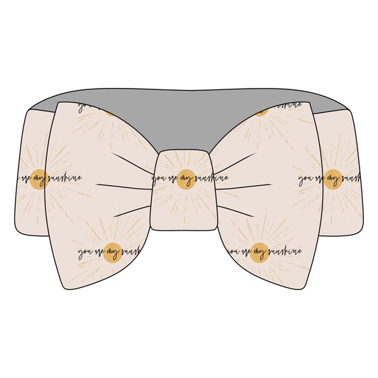 You Are My Sunshine Bamboo Bow Headband *RTS*
