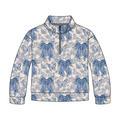 Blue Bow Darling Quarter Zip-Up *RTS*