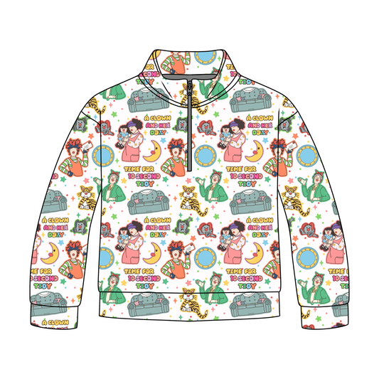 Clown & Dolly Adult Quarter Zip-Up **PreOrder**
